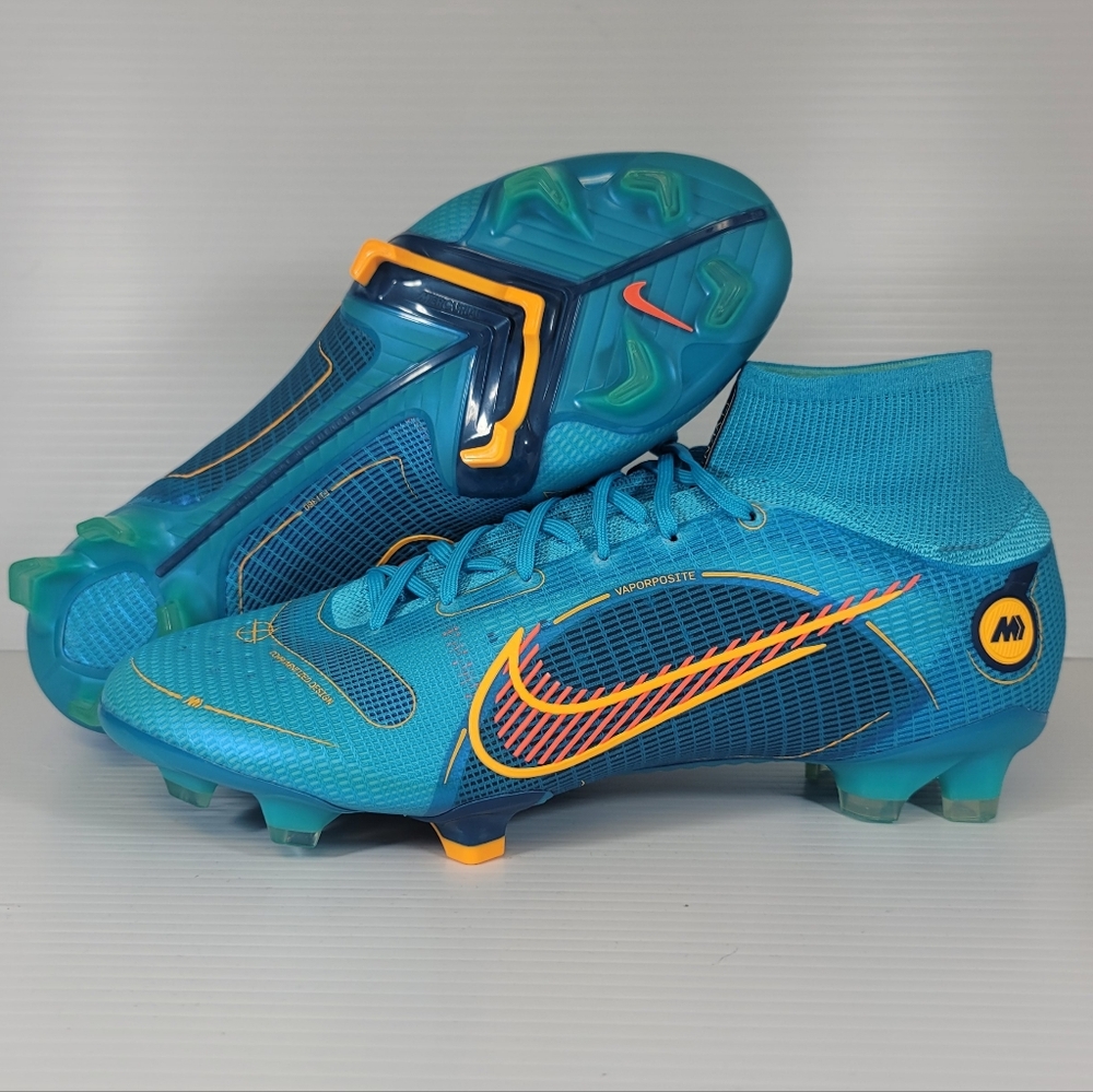 Nike Mercurial Superfly 8 Elite FG Chlorine Blue DJ2835-485 Mens Size 11 Cleats